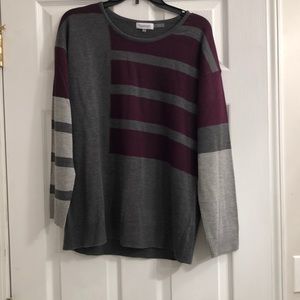 NWOT❕Grey and purple Calvin Klein women’s sweater
